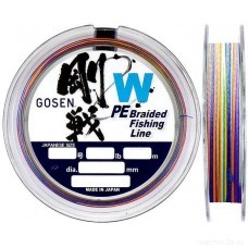 Шнур Gosen W4 braid 150м Multi Color #1.5 (0,209мм) 7,8кг.